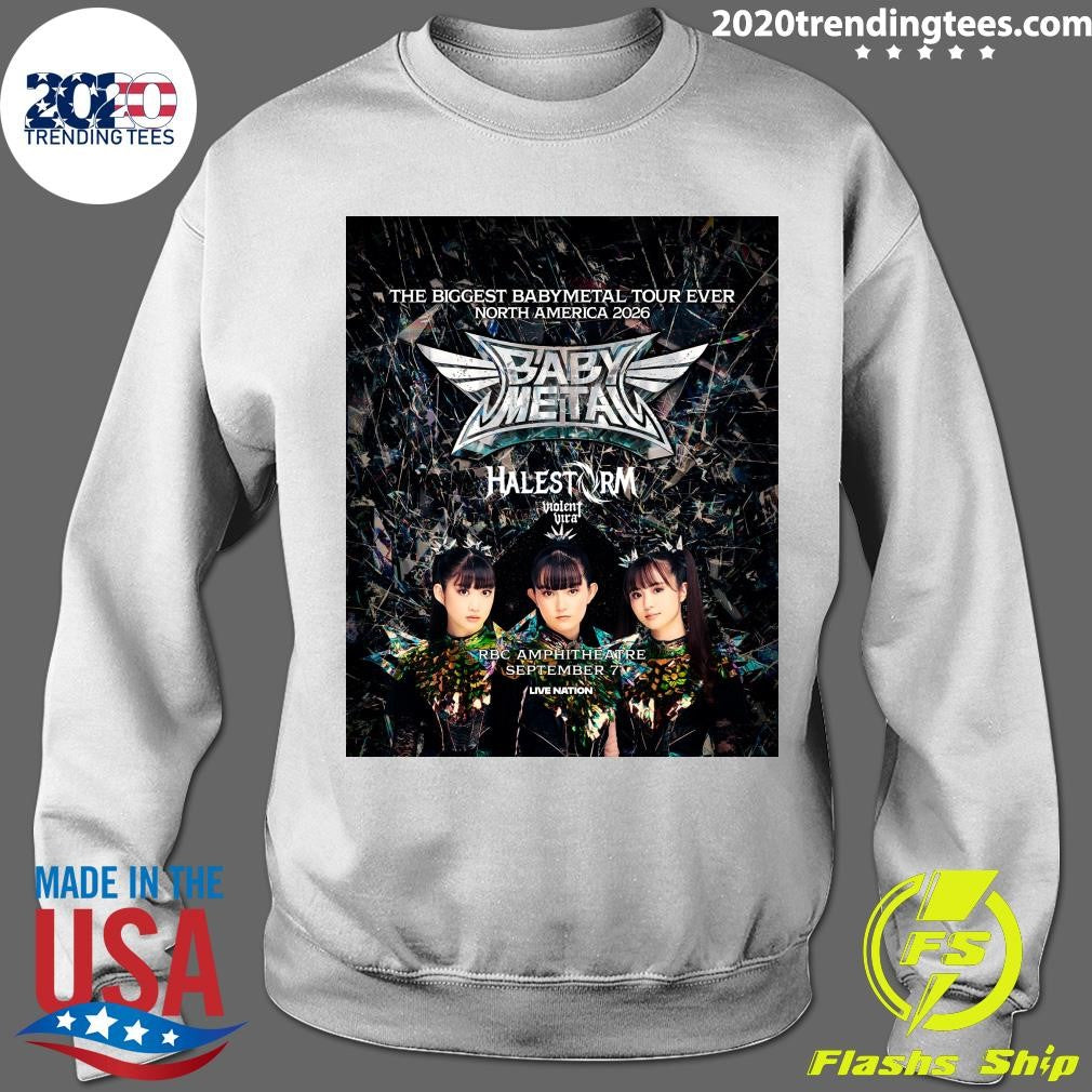Babymetal World Tour 2026 With Halestorm & Violent Vira At Rbc Amphitheatre On September 7 Shirt