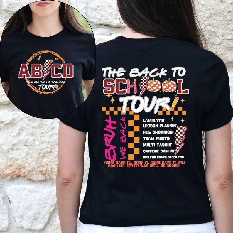 Back To School The Back To School Tour Shirt, ABCD Teacher Tour Shirts Back To School Retro Shirt, Back To School Rockin...
