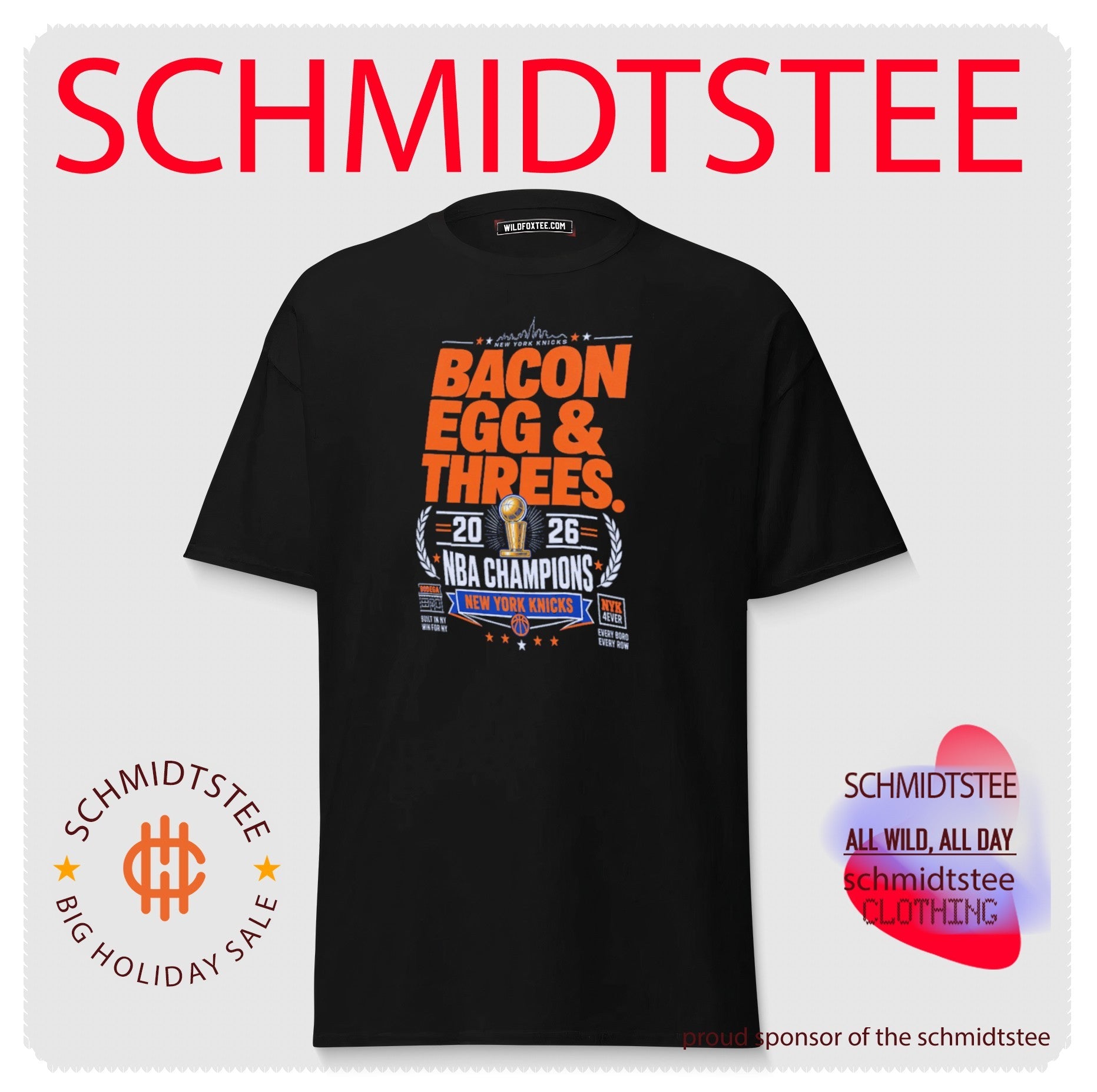Bacon Egg and ThreesNew York Knicks 2026 Champions shirt