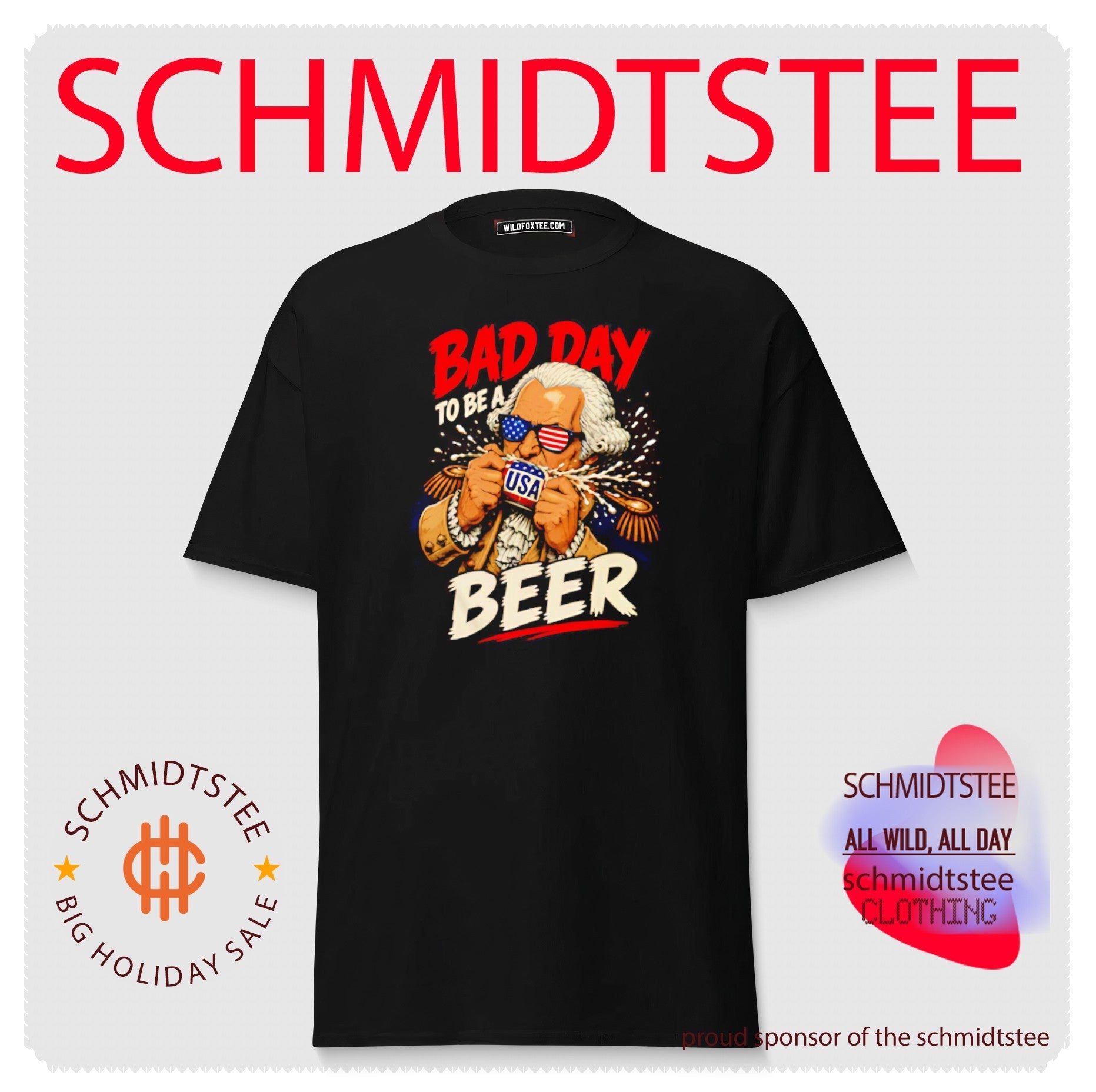 Bad Day To Be A Beer George Washington Patriotic shirt