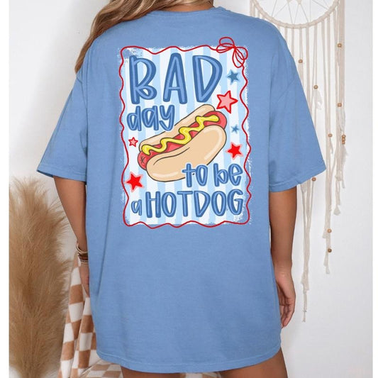 Bad Day To Be A Hot Dog Tee, Cute Hotdog T-Shirt, 4th Of July Tee