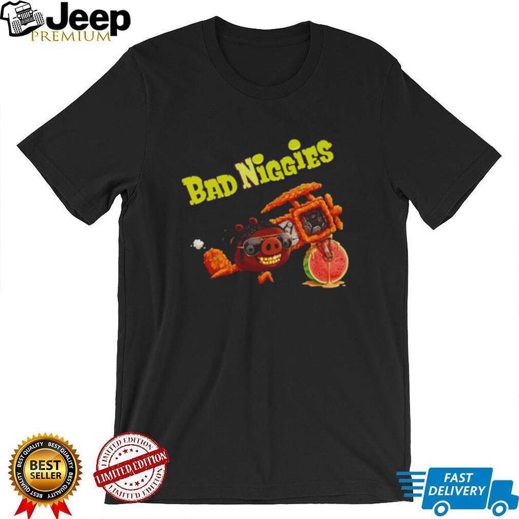 Bad Piggies Video Game Mashup Graphic Parody Black T Shirt