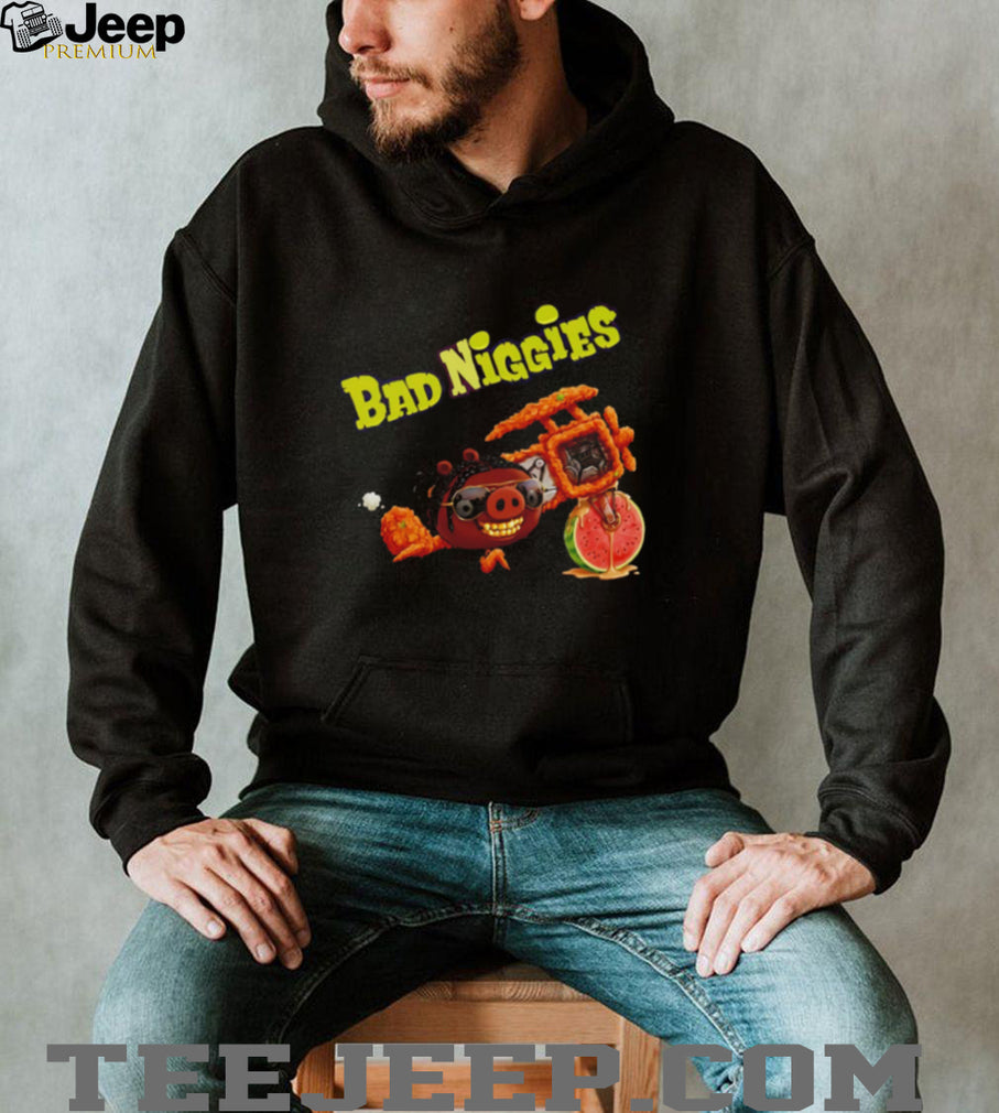 Bad Piggies Video Game Mashup Graphic Parody Black T Shirt