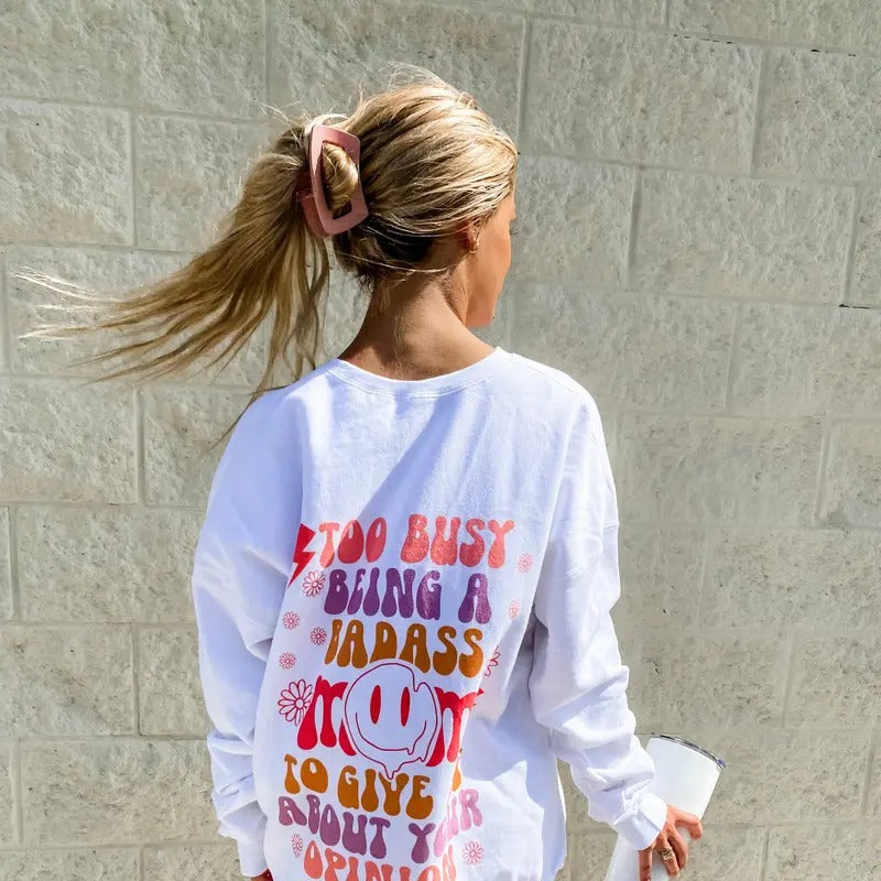 Badass Mom Graphic Sweatshirt T-Shirts, Hoodie | PureTeeCo.com