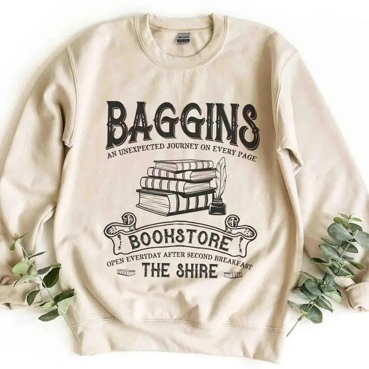 Baggins Bookstore Sweatshirt, Shirt, Hoodie | PureTeeCo.com