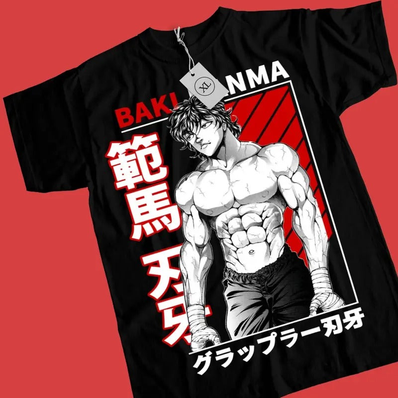 Baki the Grappler Hanma Yujiro T-Shirt S-4XL New,Top,Best view Unisex Black Gift Shirt Hoodie, Sweatshirt | PureTeeCo.com