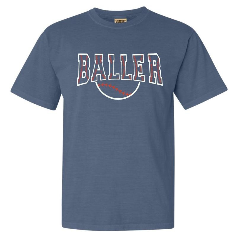 Baller Puff Print Comfort Colors T-Shirt Hoodie, Sweatshirt | PureTeeCo.com