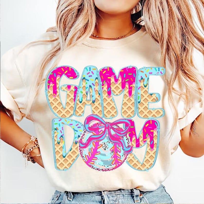 Baseball Game Day Drip Shirt, Preppy Baseball Ice Cream Drip Tshirt, Mama Baseball, Game Day Tee Hoodie, Sweatshirt