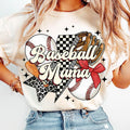 Baseball Mama T-Shirt Baseball With Coquette Shirt, Baseball Mom T-Shirt, Retro Baseball Shirt, Game Day , Baseball...
