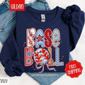 Baseball Sweatshirt, Women's Crewneck, Baseball Women's Sweatshirt T-Shirts, Hoodie | PureTeeCo.com