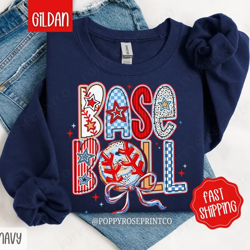 Baseball Sweatshirt, Women's Crewneck, Baseball Women's Sweatshirt T-Shirts, Hoodie | PureTeeCo.com