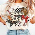 Baseball T-Shirt, Game Day Baseball T-Shirt, Retro Checkered Baseball Mama T-Shirt, Baseball Mom T-Shirt, Leopard...