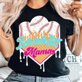 Baseball Themed Ice Cream Drip Shirt, Stylish Sport Mom Tee, Trendy Outfit Hoodie, Sweatshirt | PureTeeCo.com