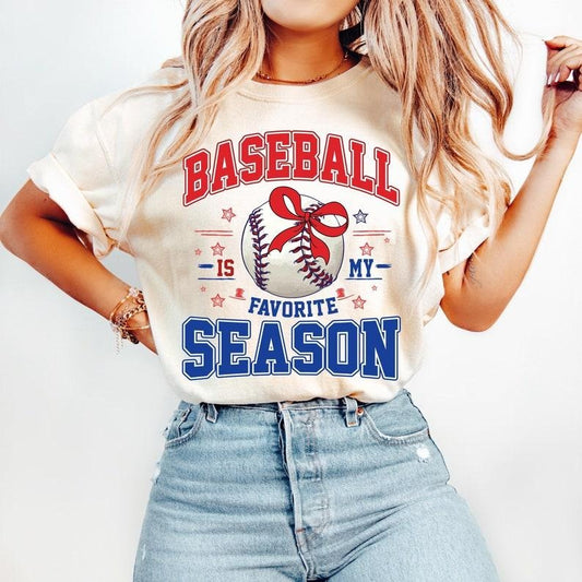 Baseball is My Favorite Season, Retro Baseball, Game Day Mama T-shirt