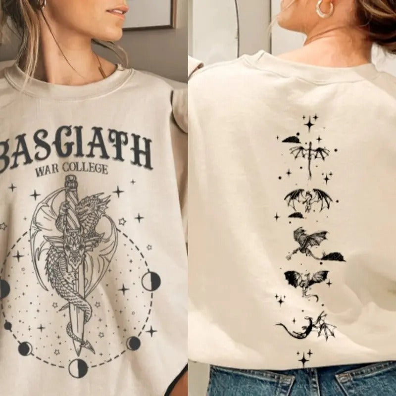 Basgiath War College Sweatshirt, Fourth Wing Hoodie, Fourth Wing Crewneck, Fourth Wing Sweater, Fourth Wing Merch, The...