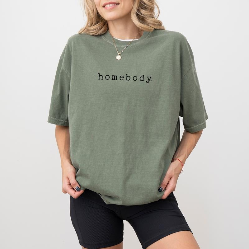 Basic Homebody Shirt Comfort Colors, Homebody Club Graphic Printed Tee, Home Body T-shirt, Funny Introvert Gift Ideas,...