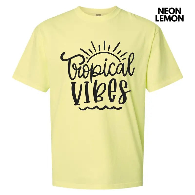 Basic Tropical Vibes Comfort Colors T-Shirt 'NLB' Hoodie, Sweatshirt | PureTeeCo.com