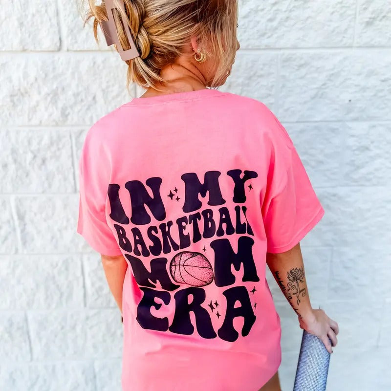 Basketball Mom Era Graphic Tee Hoodie, Sweatshirt | PureTeeCo.com
