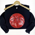 Basketball Sequin Patch Sweatshirt T-Shirts, Hoodie | PureTeeCo.com