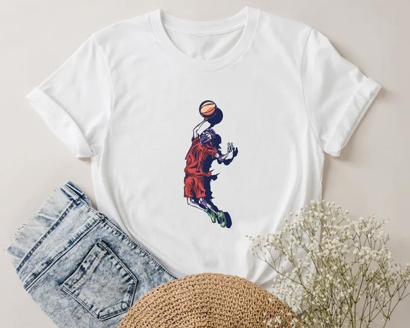 Basketball Slam Dunk Shirt, Basketball Unisex T-Shirt Fabric Cotton Hoodie, Sweatshirt | PureTeeCo.com