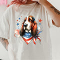 Bassett Hound Patriotic Dog Shirt ~ Unisex Apparel Relaxed Fit Printed In The USA Clothing Womenswear Casual Comfort...
