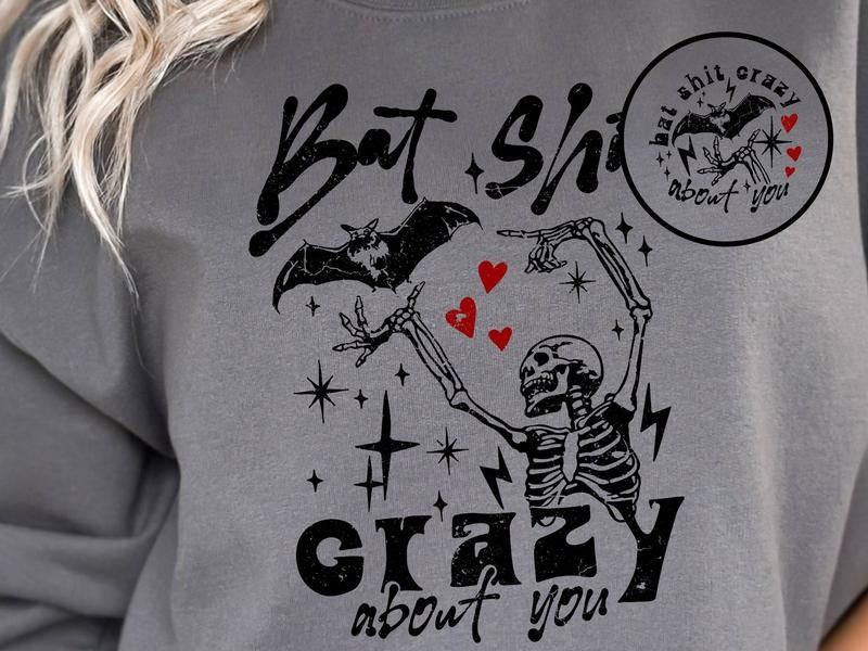 Bat Crazy Valentine's Day Women's Top & Sweatshirts T-Shirts, Hoodie | PureTeeCo.com