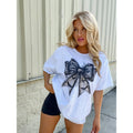 Bat Lace Bow Graphic Top T-Shirts, Hoodie, Sweatshirt | PureTeeCo.com
