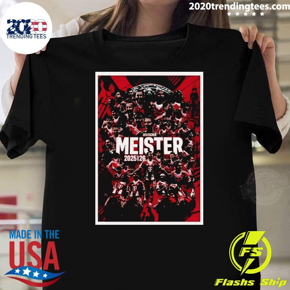 Bayern Munich FC Bundesliga Deutscher Meister 2025 2026 shirt