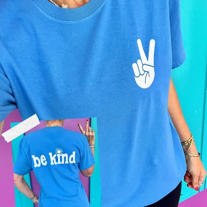 Be Kind Blue Sky Tee Hoodie, Sweatshirt | PureTeeCo.com