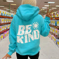 Be Kind Groovy Turquoise Hoodie T-Shirts, Sweatshirt | PureTeeCo.com