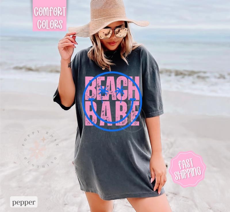 Beach Bum Shirt Comfort Colors, Cute Oversized Summer Tee, Swimsuit Cover Up Hoodie, Sweatshirt | PureTeeCo.com