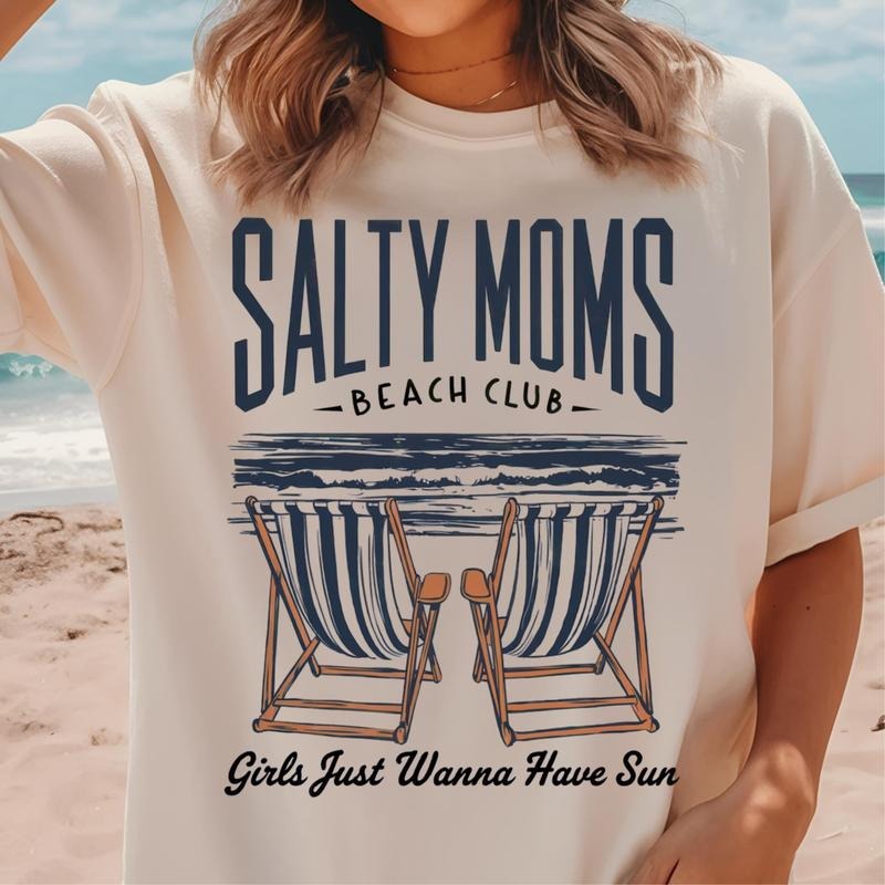 Beach Club Shirt for Moms Funny Sarcastic Summer Tee Gift Idea 100% Cotton Hoodie, Sweatshirt | PureTeeCo.com