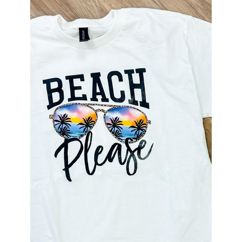 Beach Please Graphic Top T-Shirts, Hoodie, Sweatshirt | PureTeeCo.com