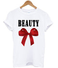 Beauty Red Bow T-shirt Hoodie, Sweatshirt | PureTeeCo.com