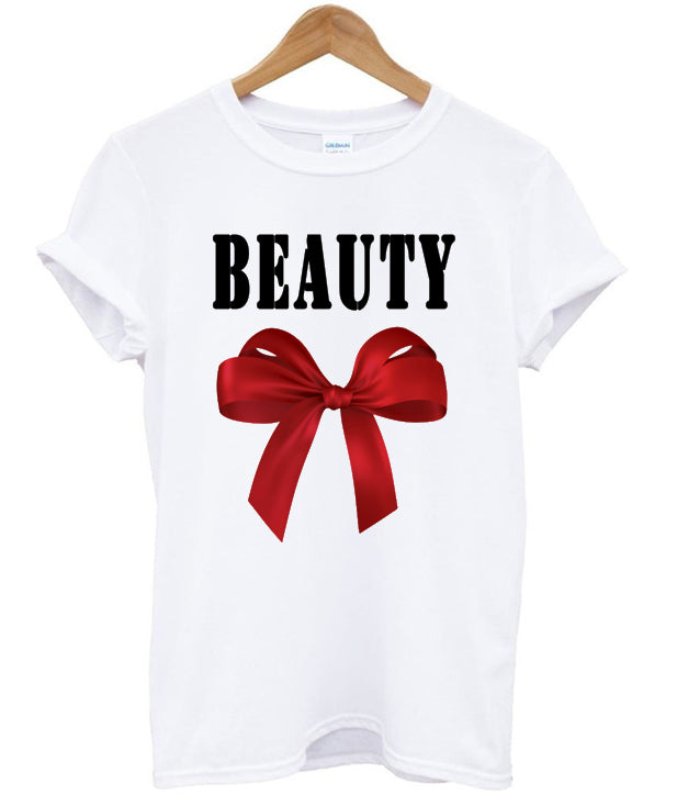 Beauty Red Bow T-shirt Hoodie, Sweatshirt | PureTeeCo.com