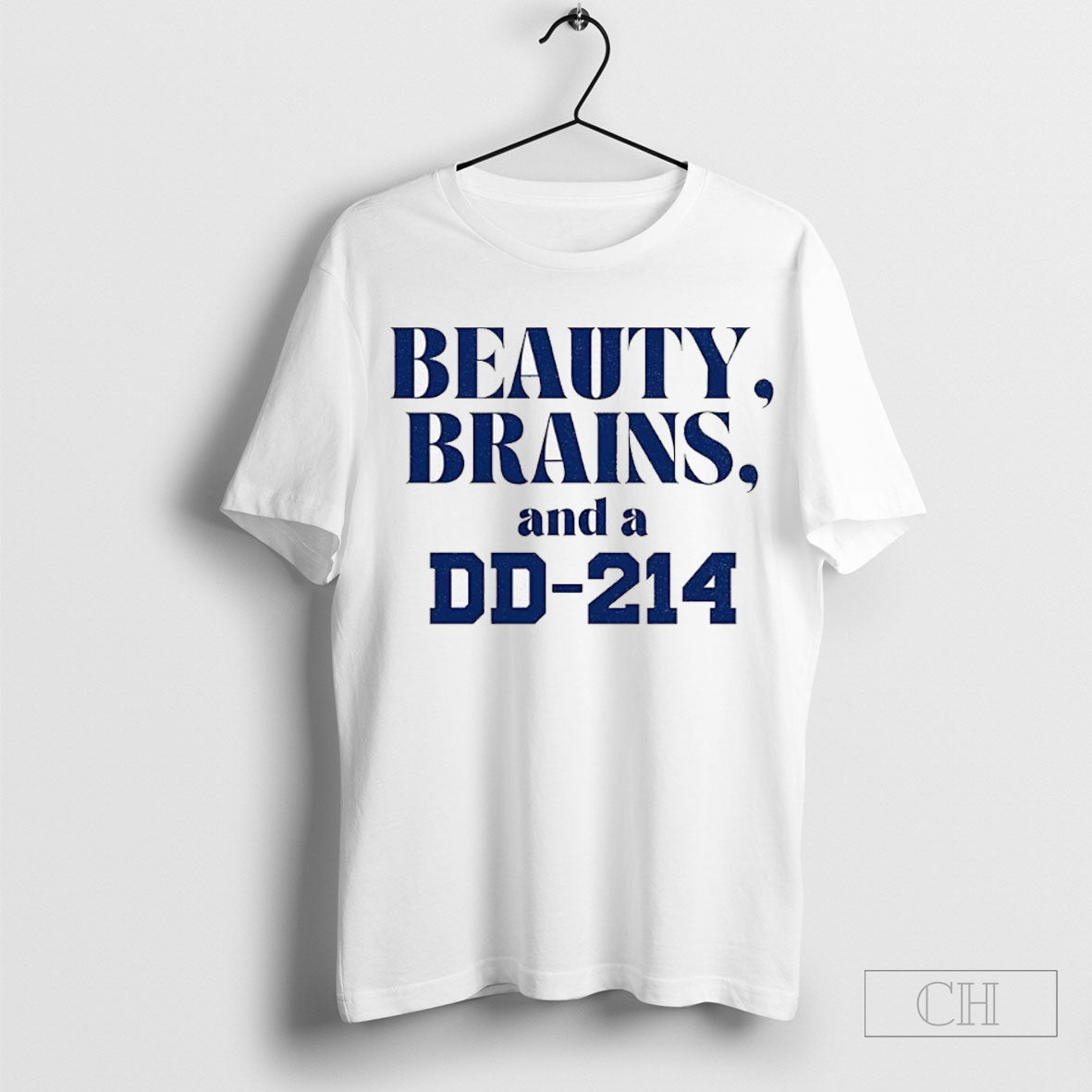 Beauty Brains And A Dd 214 Shirt Hoodie, Sweatshirt | PureTeeCo.com