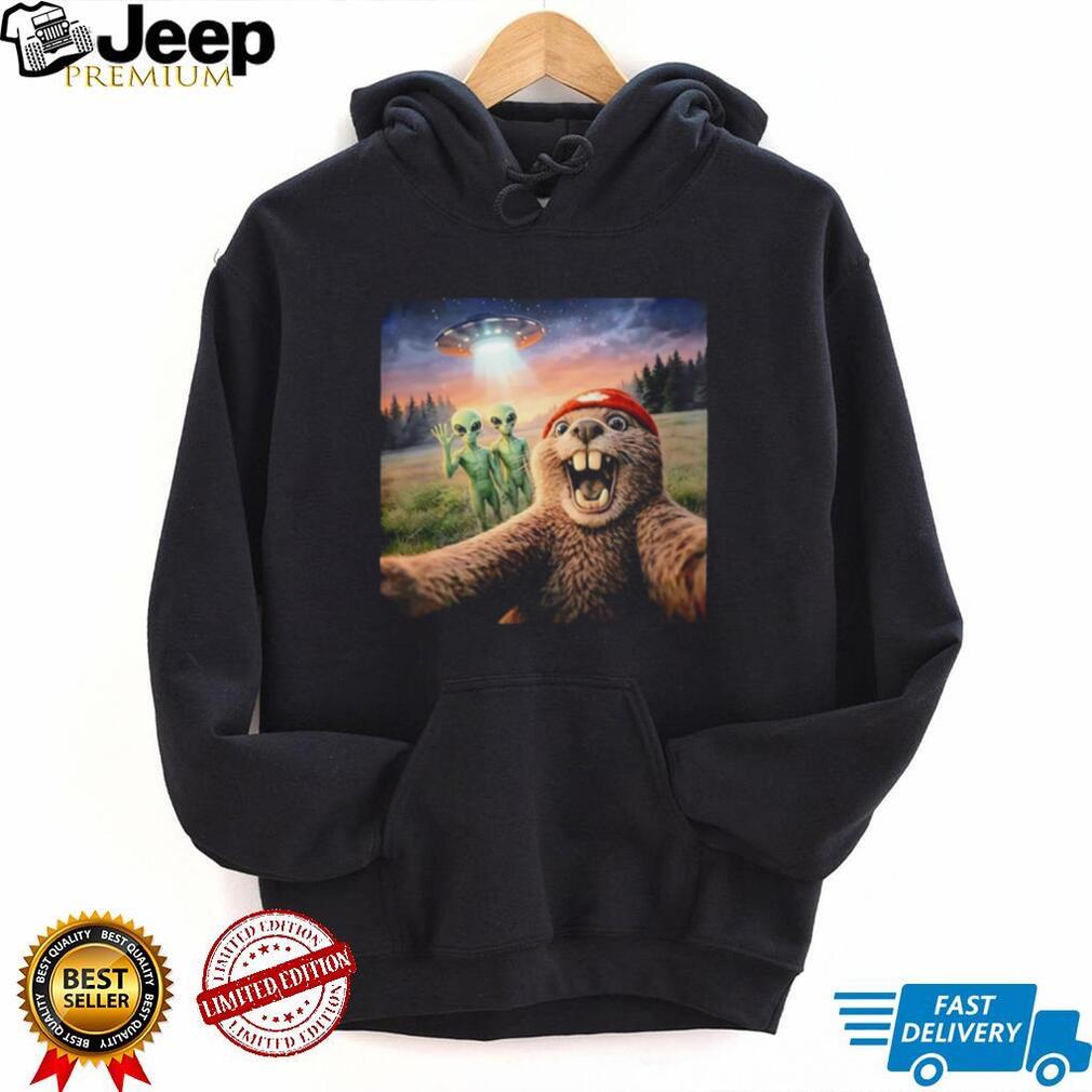 Beaver Selfie Encounter Alien Abduction Edition shirt