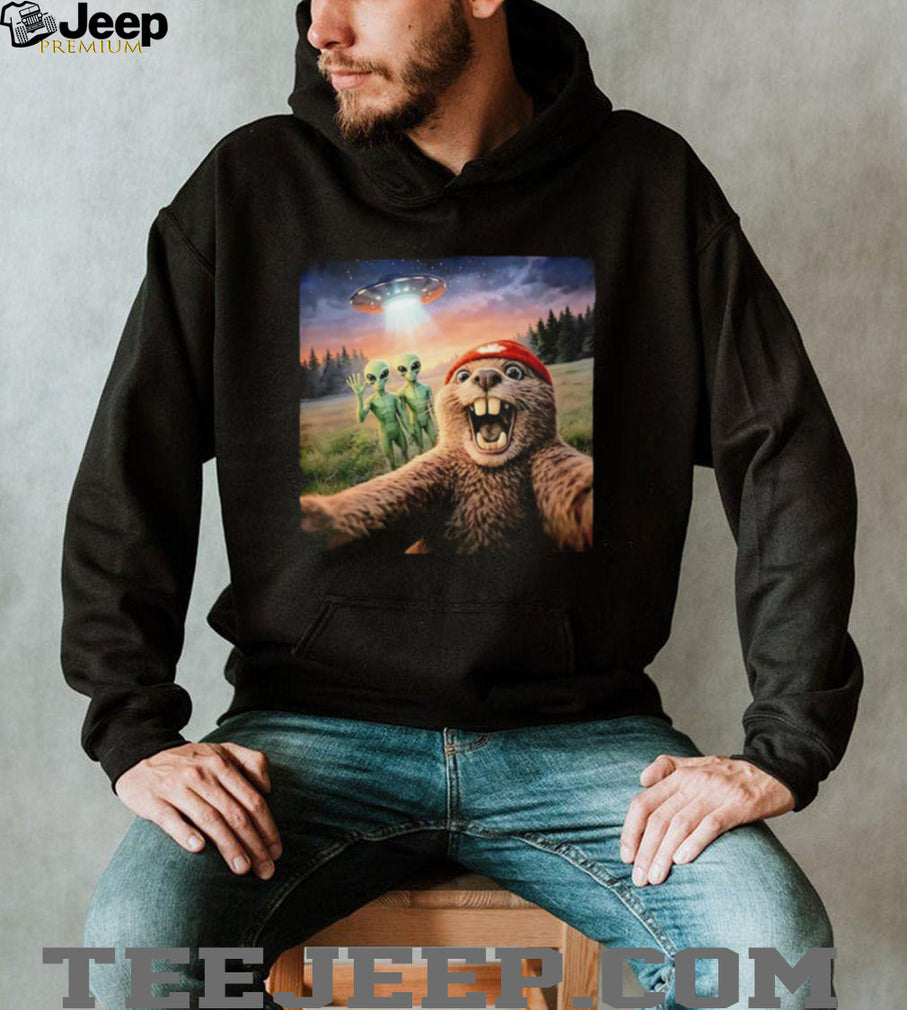 Beaver Selfie Encounter Alien Abduction Edition shirt