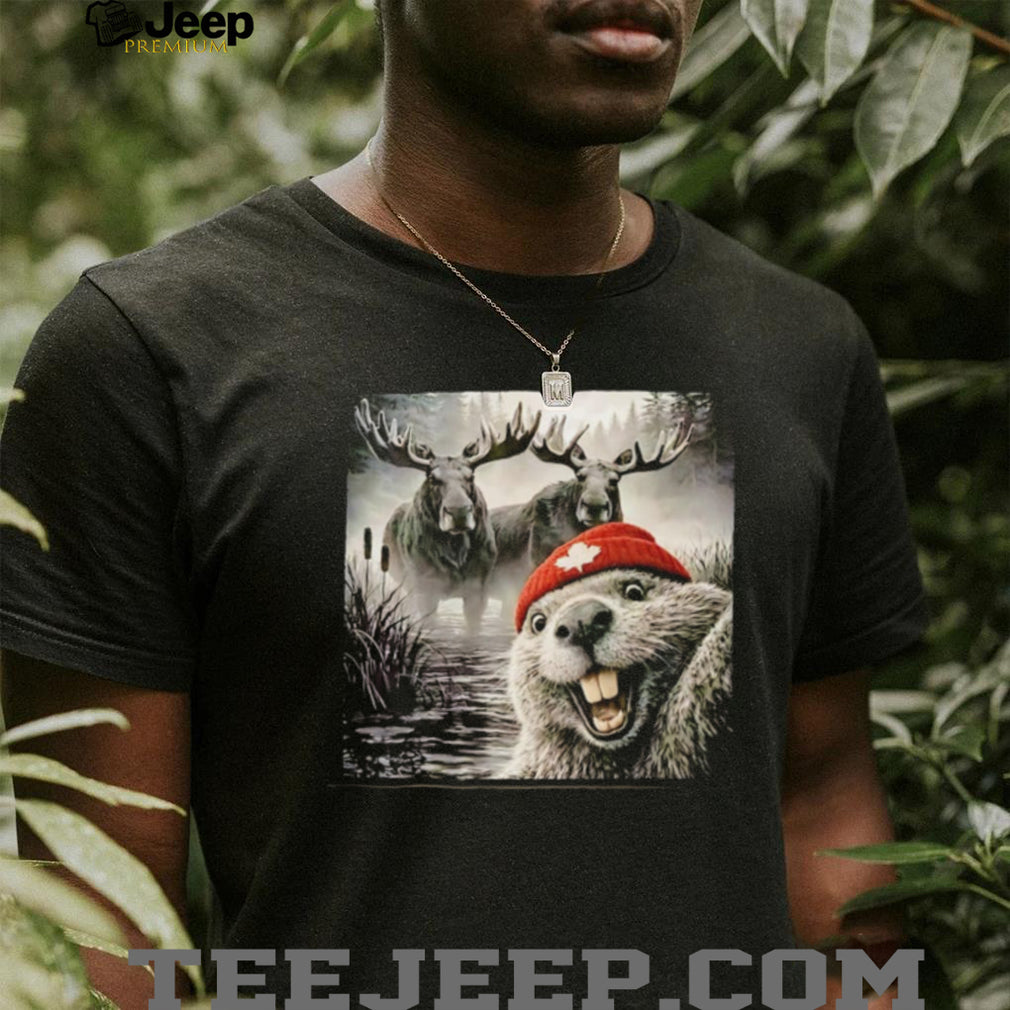 Beaver Selfie Encounter Moose Edition shirt
