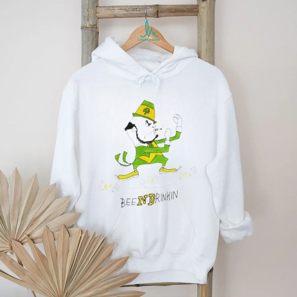 BeeNDrinkin Notre Dame Lauranchaun smoking logo shirt
