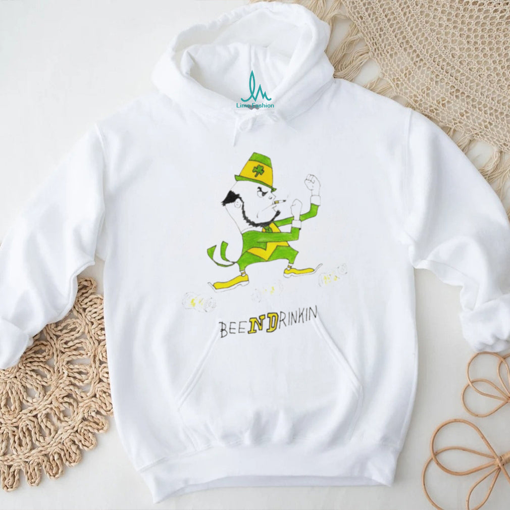 BeeNDrinkin Notre Dame Lauranchaun smoking logo shirt