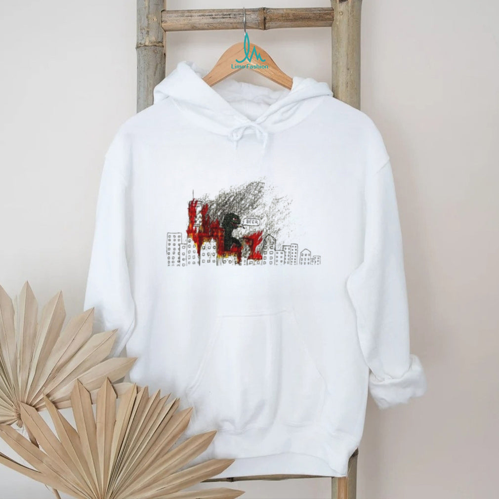 Beerzilla Godzilla City Destruction Beer shirt