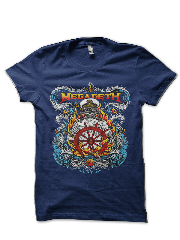 Megadeth Navy Blue T-Shirt Hoodie, Sweatshirt | PureTeeCo.com