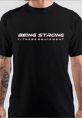 Being Strong Fitness Equipment Black T-Shirt Hoodie, Sweatshirt | PureTeeCo.com