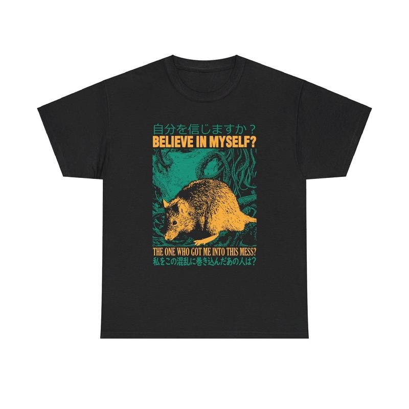 Believe in myself Rat T-Shirt Hoodie, Sweatshirt | PureTeeCo.com