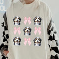 Bernedoodle and bows Shirt~ Unisex Apparel Relaxed Fit Printed In The USA Clothing Womenswear Casual Comfort Cotton Top...