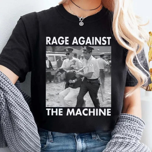 Bernie Sanders, Fight Oligarchy Shirt, Political Activism T-Shirt, 1963 Arrest Photo, Rage Against The Machine, Resistance Tee, Anti Trump