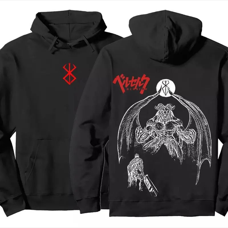 Beserk Gutz x Nosferatu Zodd Face Off Inspired Minimalist Hoodie double-sided T-Shirts, Sweatshirt | PureTeeCo.com