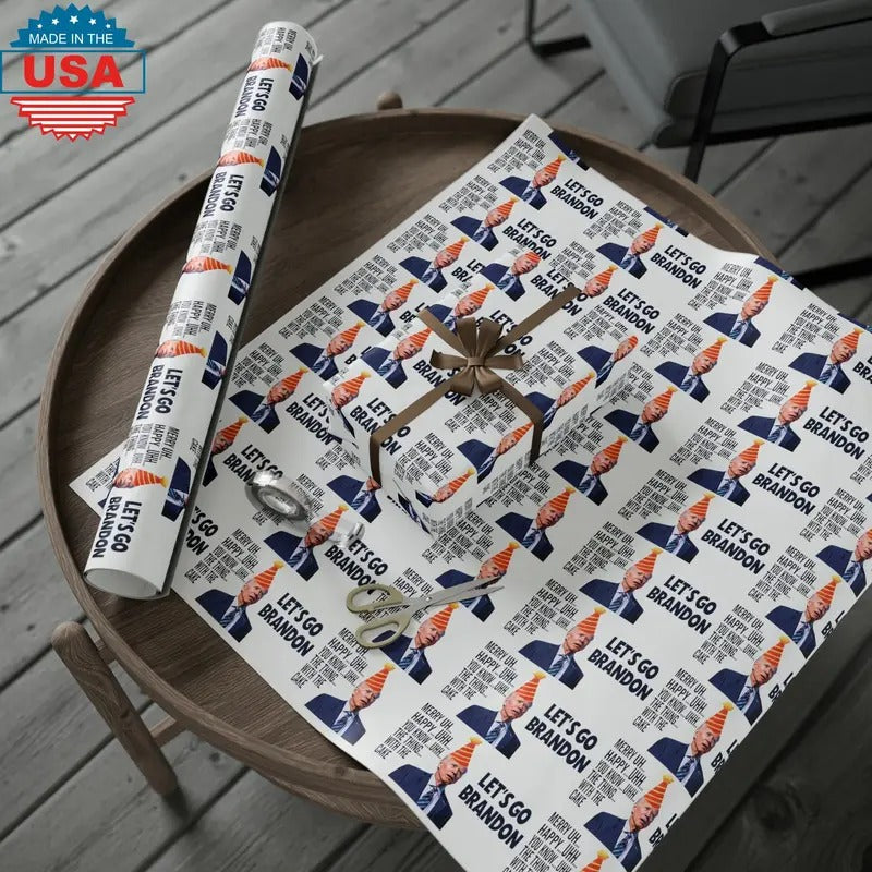 Best Birthday Wrapping Paper Confused Biden Trump Birthday Wrapping Paper Gift - Make America Great Again Gift Let's Go...