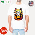 Best Cat kute pumpkin stars Halloween shirt